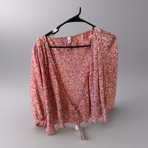 Mango Pink Floral Blouse